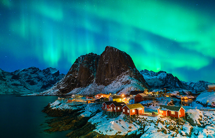 سفری به جادوی نورهای قطبی: کشف Lofoten Islands Arctic Lights در نروژ