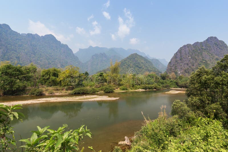 Vang Vieng Limestone Karsts in Vientiane Province